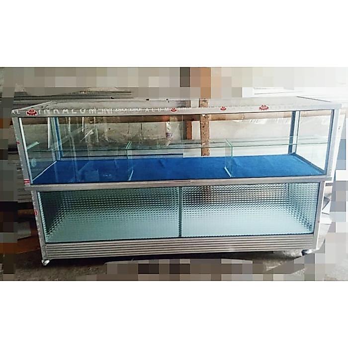 Yuhubi Etalase Kaca Aluminium Toko Warung 1M 1.5M 2M / Etalase Toko 2M 1.5M 1M / Etalase Aluminium K