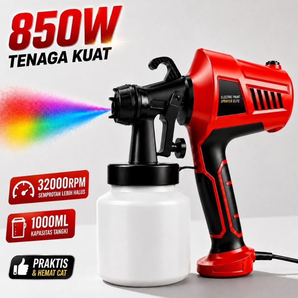 Spray Gun Semprot Listrik 800W Electric Spray Gun 1000ML Painter Sprayer  Multi Mode Semprot Cat Din