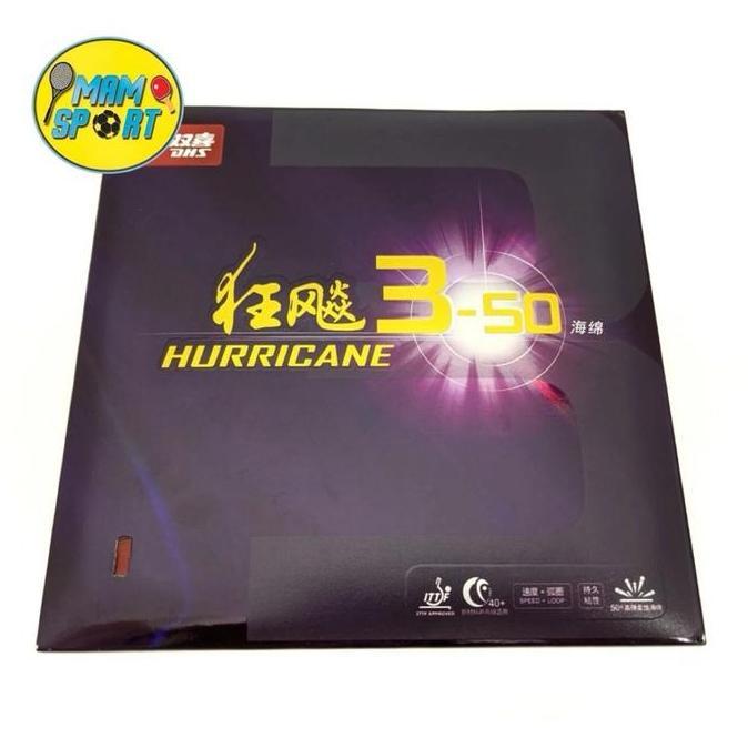 TERBARU - Karet Bet Pingpong Tenis Meja DHS HURRICANE 3-50 Original