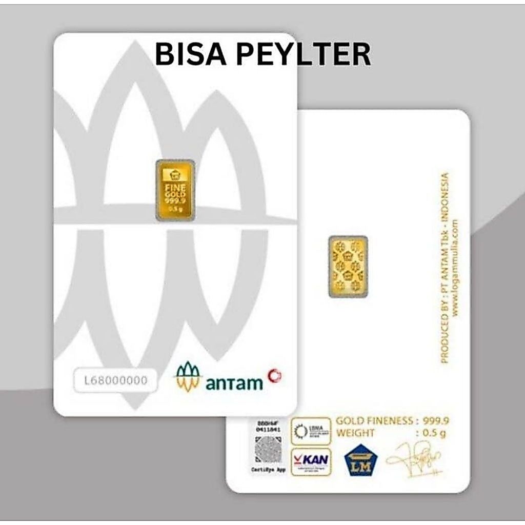 Logam Mulia Antam 0.5 Gram Emas Antam LM 1 Gr Sertifikat Terbaru 999.9 | Emas murni 1 gram, sertifik