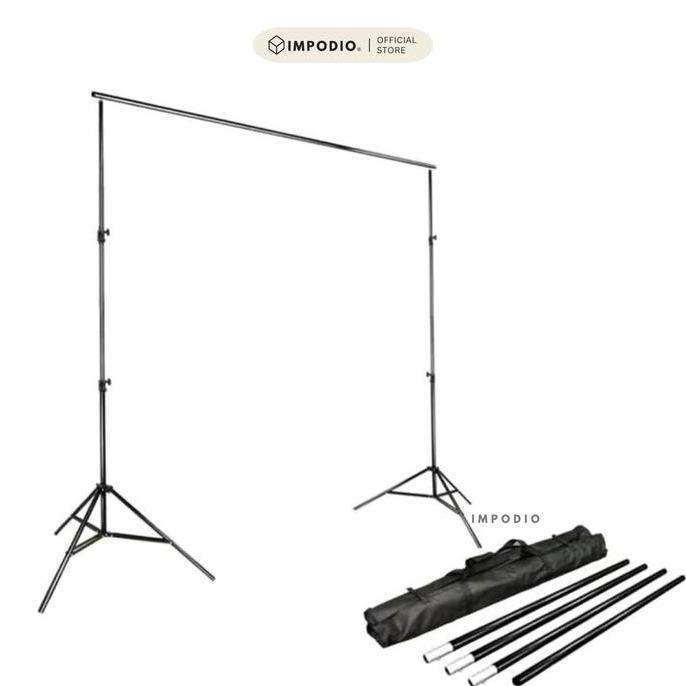 PUTRABAGOES_ - IMPODIO STAND BACKDROP FOTO 2X3M / 3X3M LIPAT PORTABLE | TRIPOD PENYANGGA BACKGROUND 