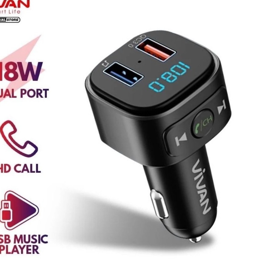 Saver Car Charget Vivan VBT01 18W Bluetooth Transmitter Original Bergaransi VBT 01