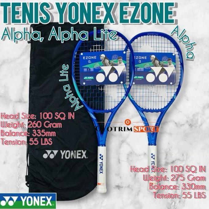 BEBAS ONGKIR - Raket Tenis YONEX EZONE ALPHA ALPHA LITE Tennis Racket ALFA Tennis ORIGINAL