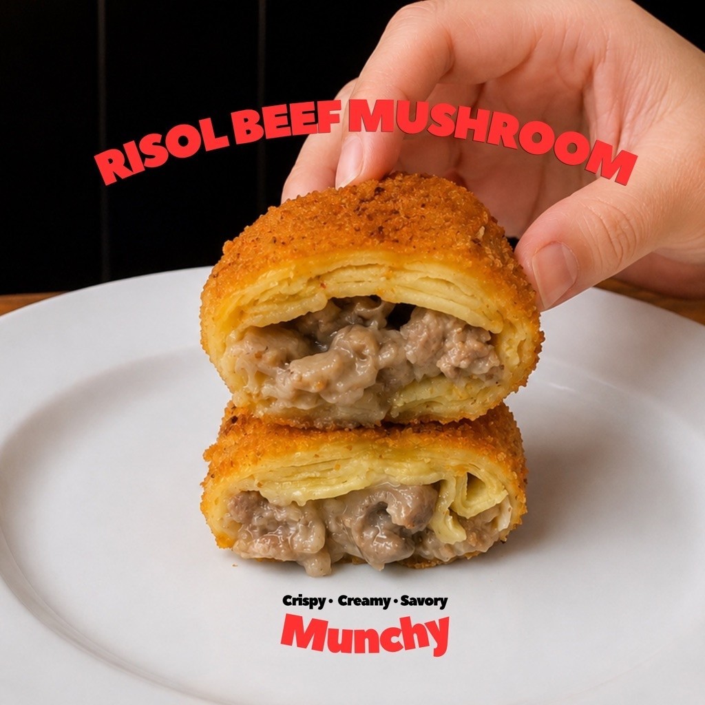 Risol Frozen MUNCHY Beef Mushroom | Risoles Frozen Premium | Frozen Food [Isi 4 pcs]