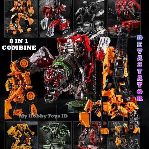 Action Figure Robot Mech DD Devastator Combiner 8 in 1 (Complete set) Gabungan Robot