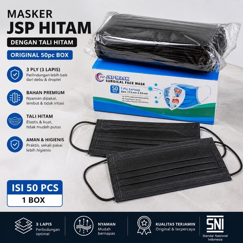masker earloop JSP 50pc original BOX