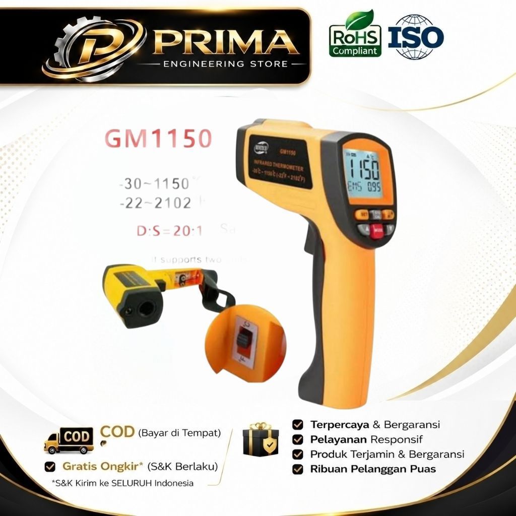 Benetech GM1150 infrared thermogun 1000 derajat GM-1150 Original