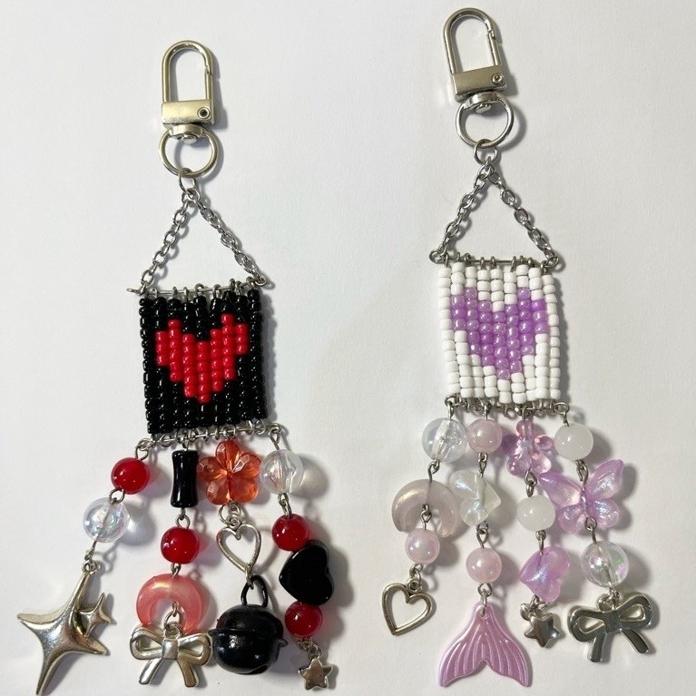 Beads Manik Pasir Bag Charm Keychain Love Pinterest Inspired