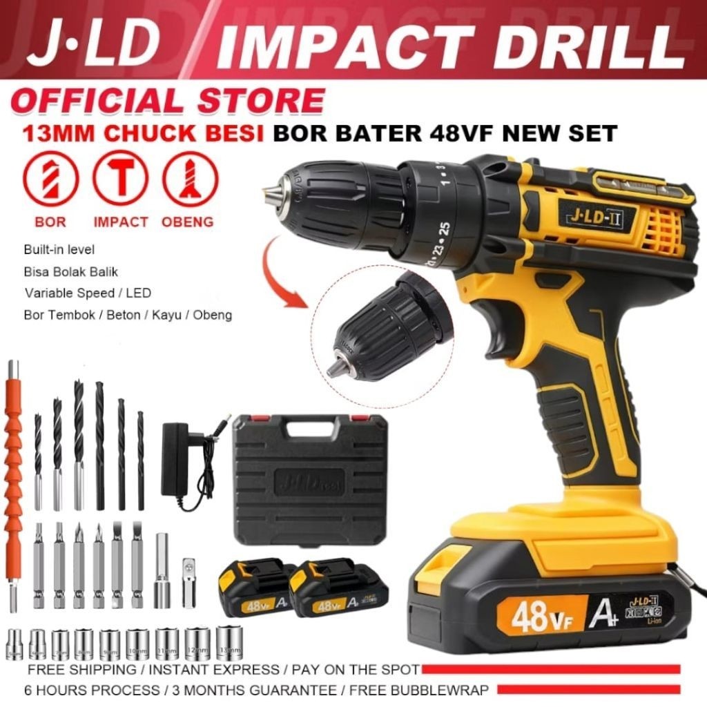 JLD Bor Baterai 48V 3Mode Pengeboran