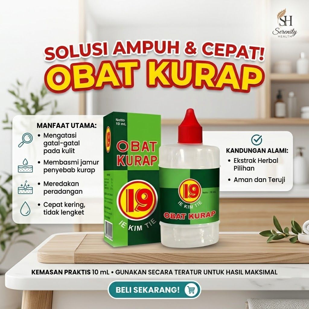 Obat Kurap Cap 19 Cair - Obat Kutu Air Panu Kudis Kurap