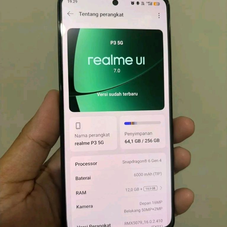 Realme P3 5g RAM 12/256gb second mulus hp casan biasa