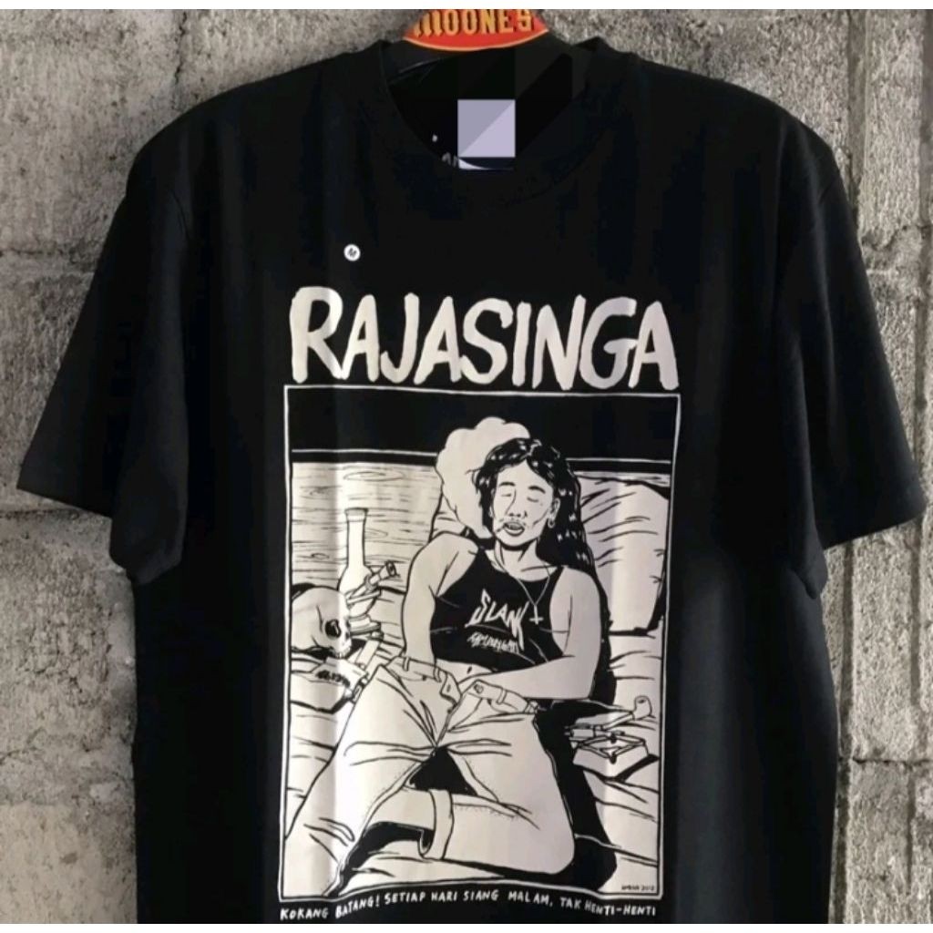 Kaos sablon slank rajasinga t-shirts distro unisex katun bahan adem