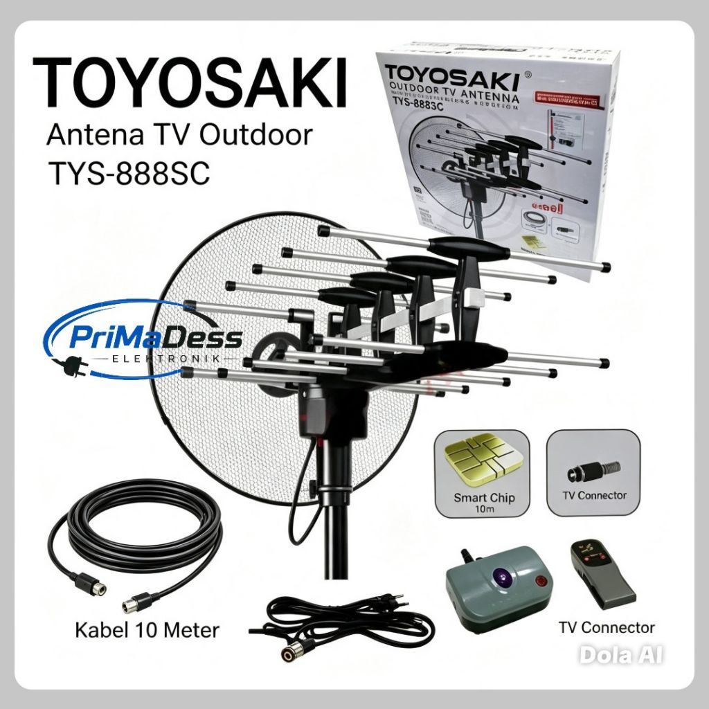 Antena TV Digital Toyosaki TYS-888 SC / Antena TV Remote Controll Outdoor Toyosaki TYS888SC