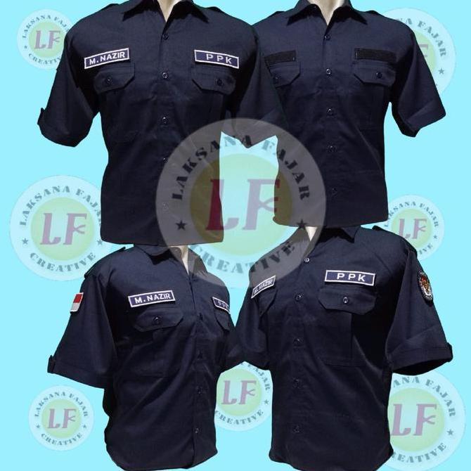 DISKON baju pdh seragam PPK PPS KPPS model label pake perekat bisa cabut pasang