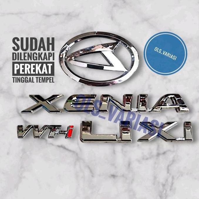 felaminass - emblem xenia lama / satu set emblem bagasi belakang xenia 2004-2011 / logo xenia lama /