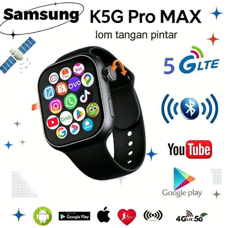 NEW [4G / Hotspot] SAMSUNG S11Pro MAX Smartwatch Sim Card 4+64GB GPS NFC 4G/5G Bisa Nonton Youtube T