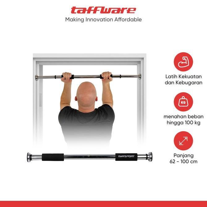 TaffSPORT Tiang Latihan Pull Up Pintu Solid Grip 62-100cm - HW139501