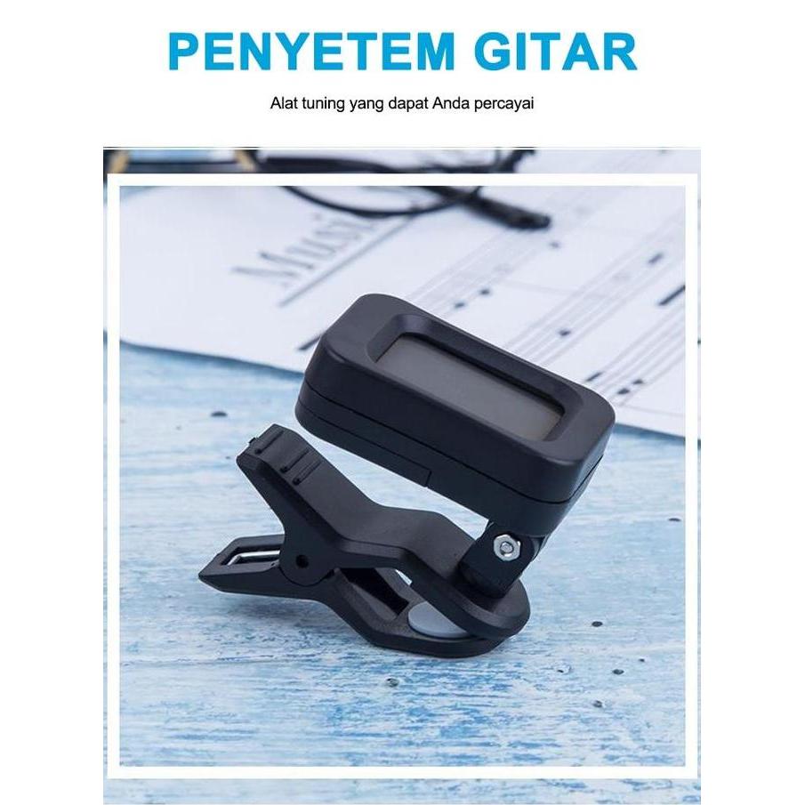 Tuner gitar, tuner alat musik profesional, tuner elektrik, kalibrasi otomatis, pemula universal