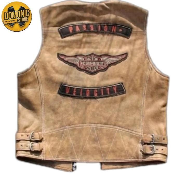 VEST JAKET KULIT MOTOR HARLEY DAVIDSON. velocity HOG HDCI KUALITAS ORINAL