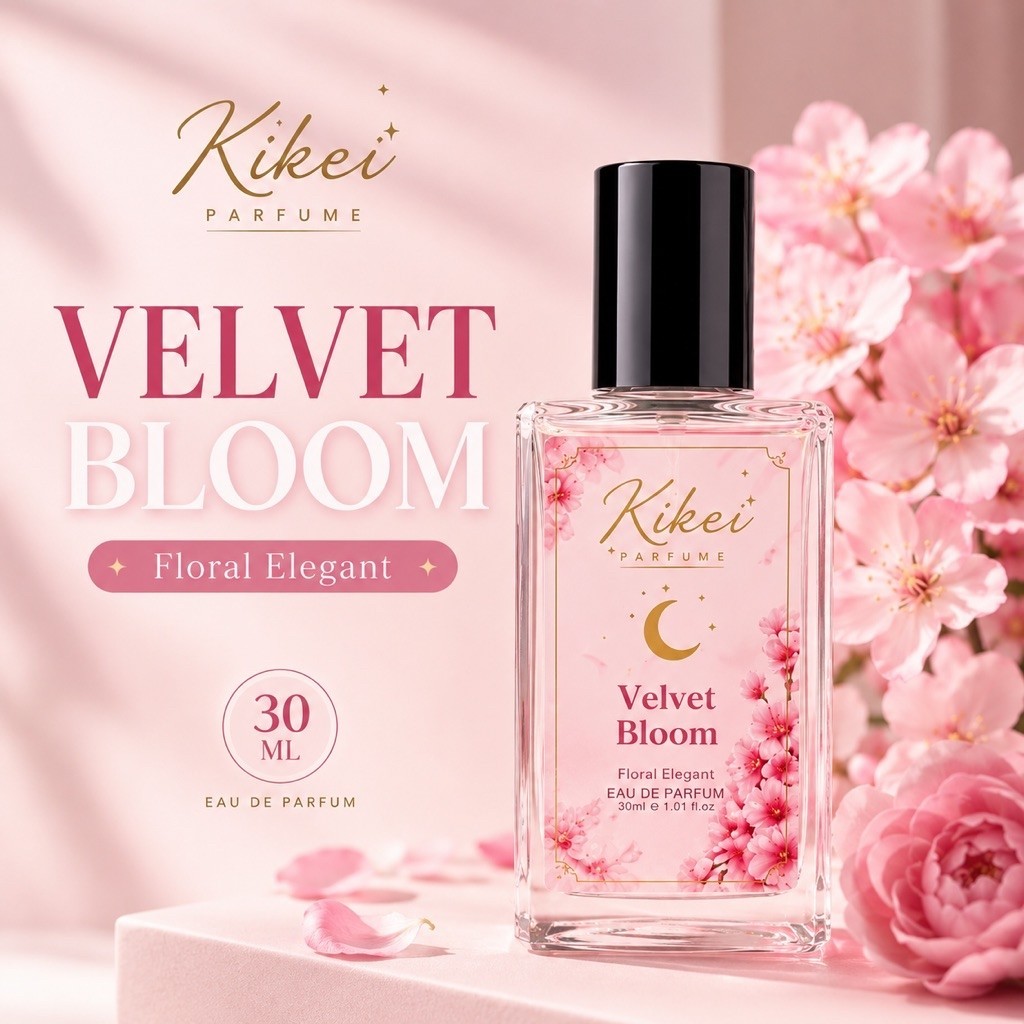 Parfum Wanita  remaja Floral 30ml Velvet Bloom | Tahan Lama | Aroma Elegan | Mirip Gucci Bloom Trave