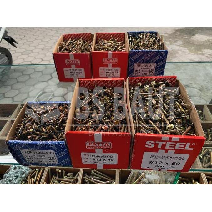 SEKRUP ROOFING KAYU 12 DRAT KASAR SKRUP / DRILLING / DRAD/ BAUT / LION