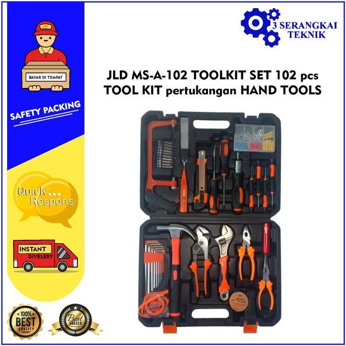nuifarm - jld ms-a-102 toolkit set 102 pcs tool kit pertukangan hand tools