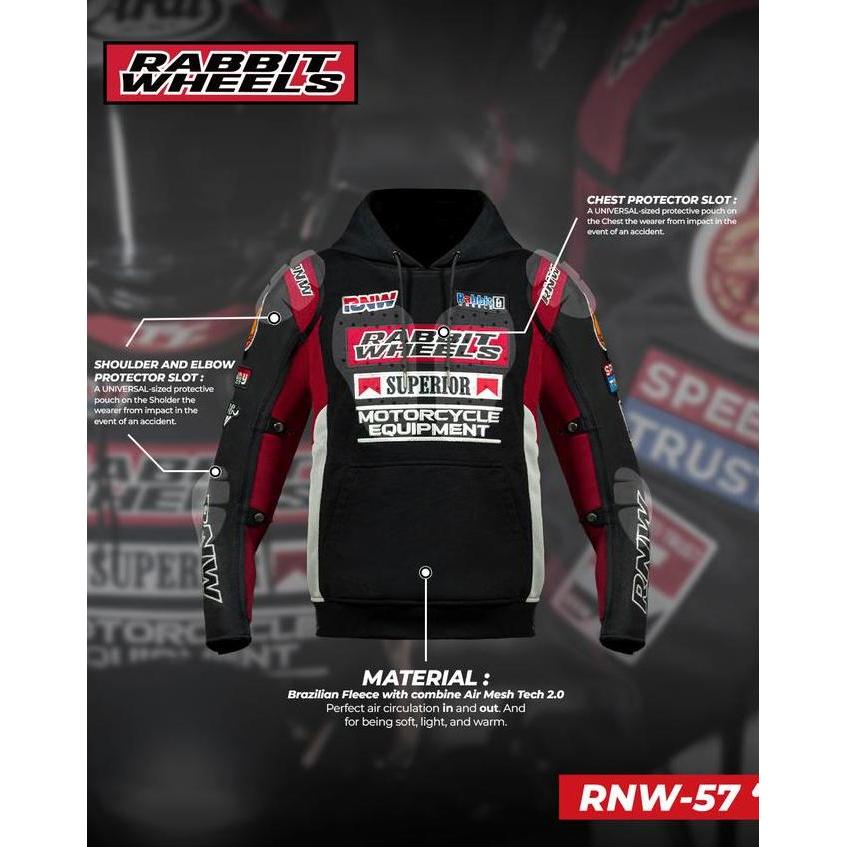 JARVIS 2.0 HOODIE RABBIT AND WHEELS (PROTECTOR) - Jaket RNW Jacket Rabbit