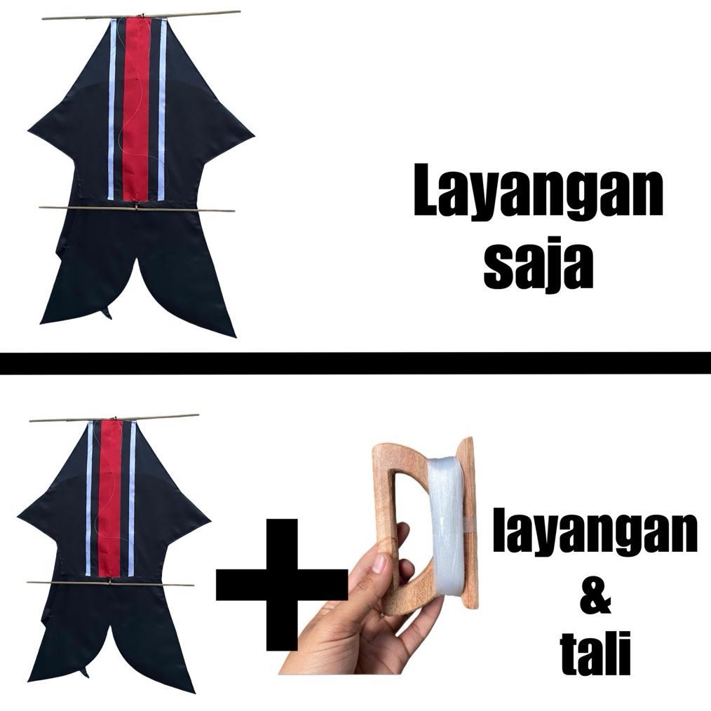 Layangan Bebean Kain 80 X 1 Meter - Bebean Kain - Layangan Ikan Bali - Layangan Knockdown - Bebean K