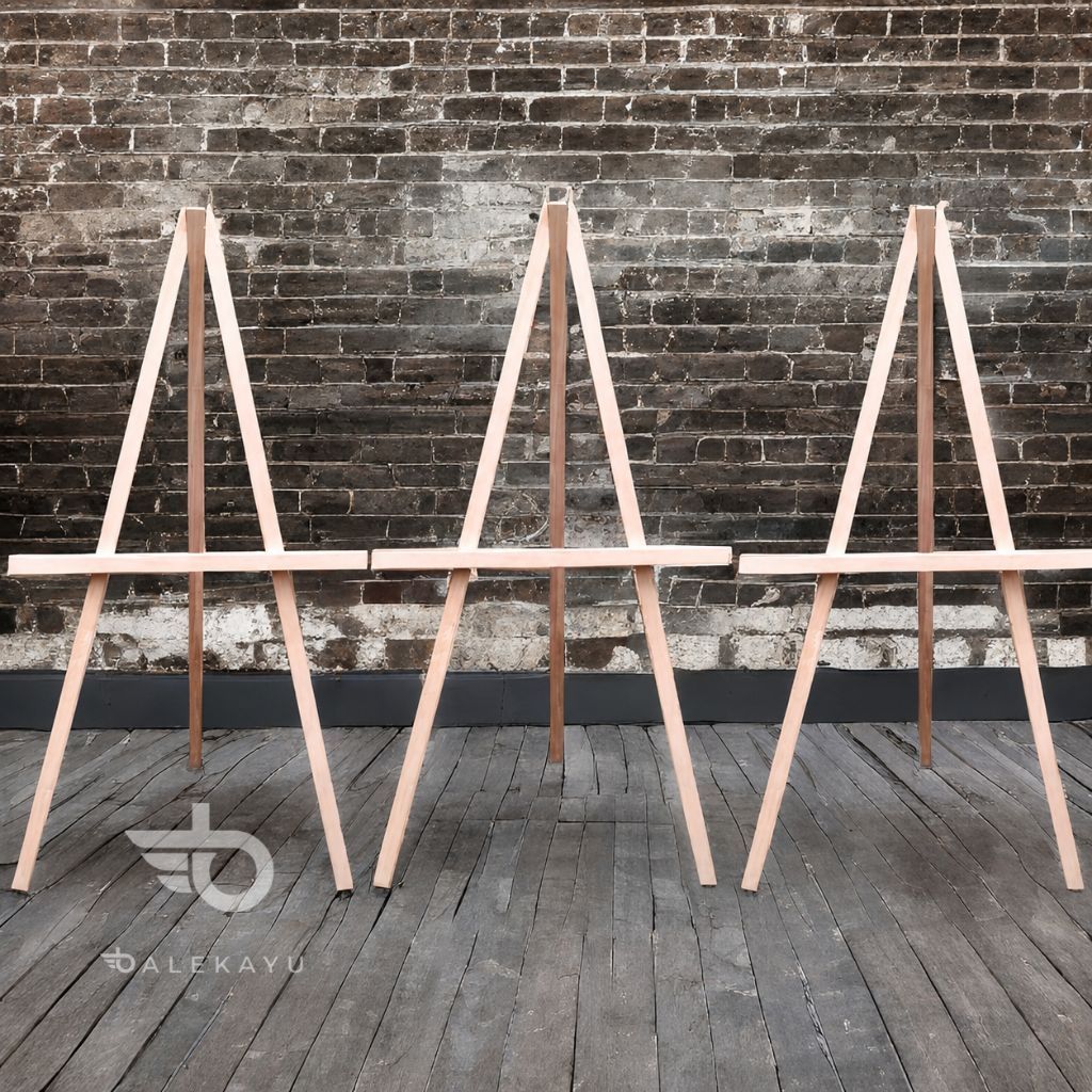 Wooden Easel Standing Poto Kayu Frame Photo Wedding Standing easel