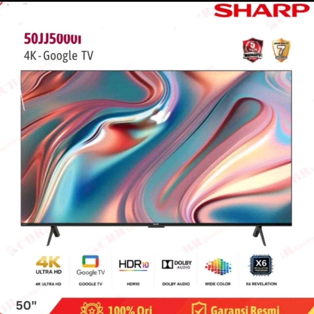 TV SHARP 50 INCH 50JJ5000 ANDROID GOOGLE TV YOUTUBE NETFLIX + PASANG
