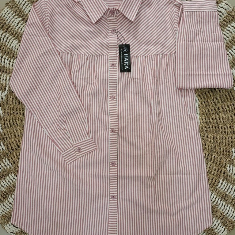 Blus Hara Motif Salur Terbaru