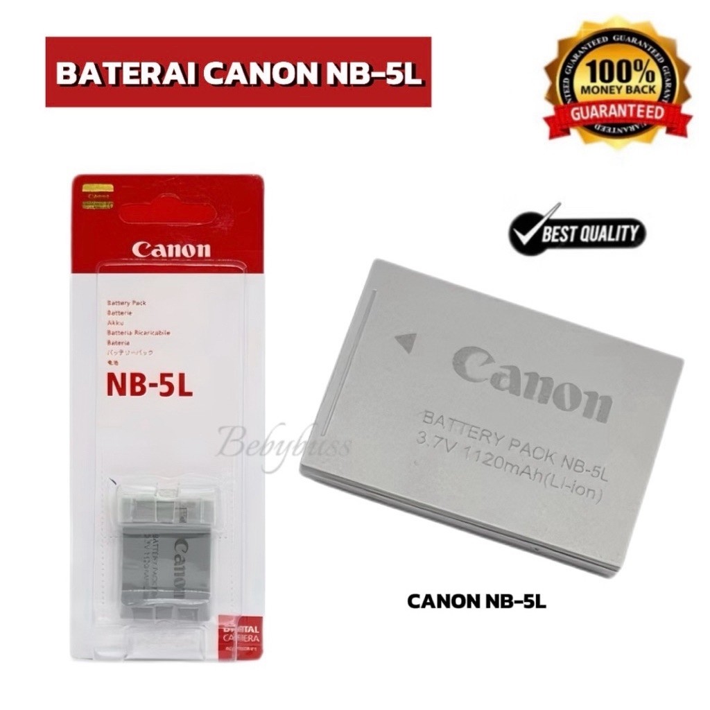 Baterai NB-5L Compatible Kamera Digital Ixus 90 800 850 860 870 950 960 970 980 990 IS 900 Ti Powers