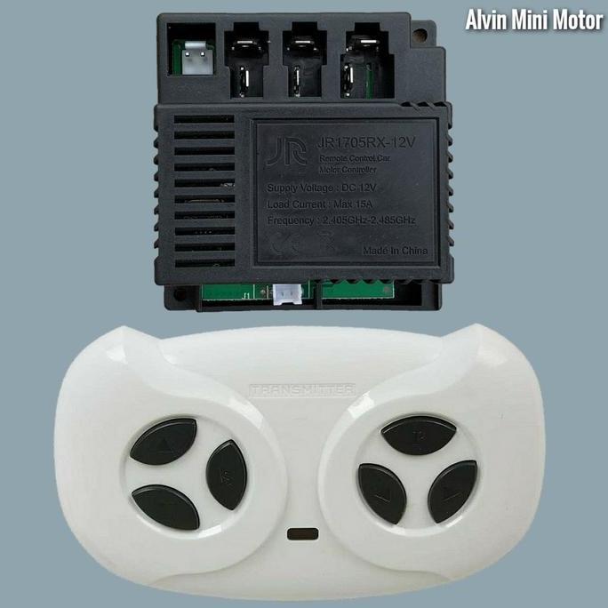remote dan receiver mobilan aki JR1705 RX 12v remot putih modul box Control