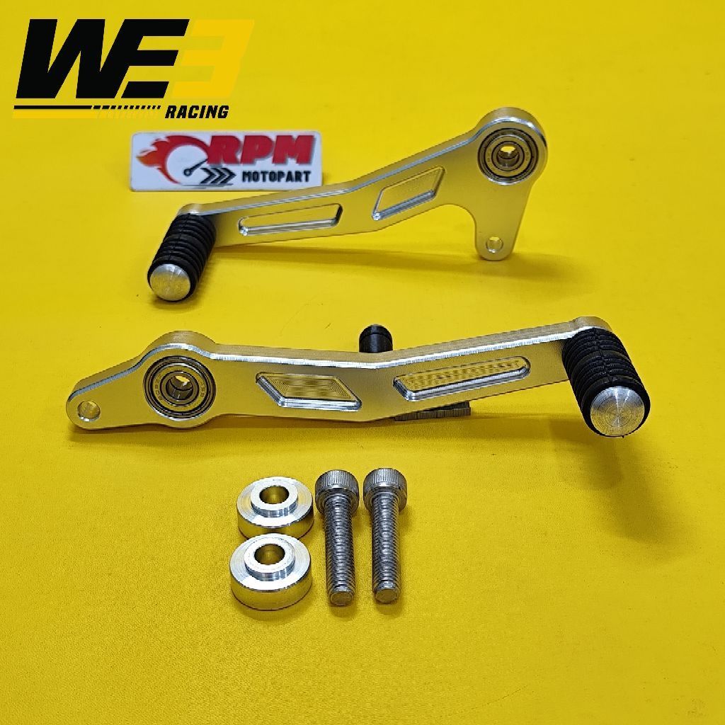 Kutikan Operan Gigi dan Rem Footstep Step Underbone UB WE3 Racing Aluminium Billet T6061