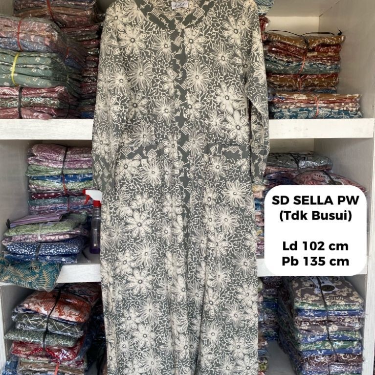 Batik Luza~Set Dress/ Daster Luza Batik Modren Rumahan Sella | Gamis Luza Pekalongan