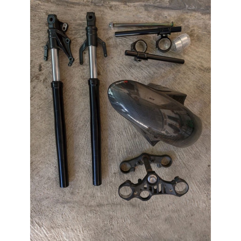 usd shock depan up set down original yamaha genuine part gold edition black edition pnp r25 old mt25
