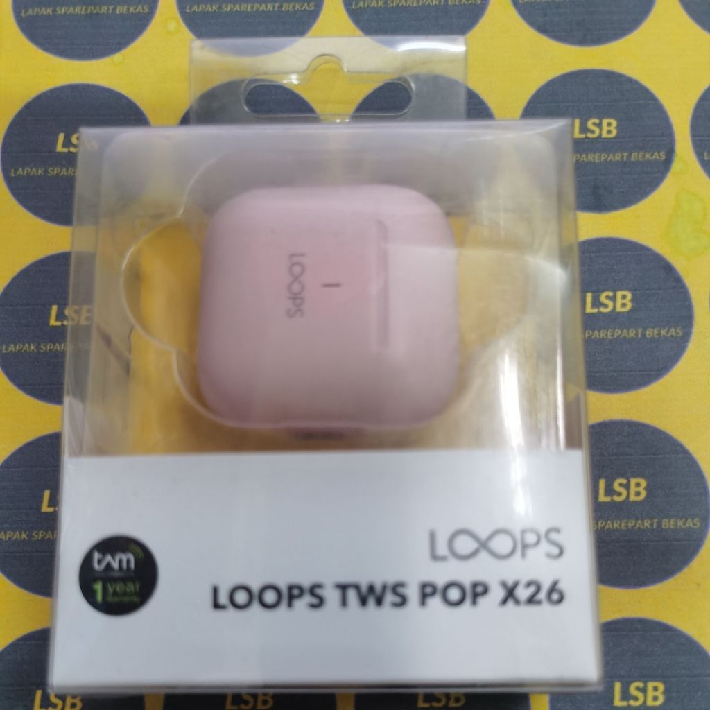 EARPHONE LOOPS TWS POP X26 PINK LOOPS ORIGINAL