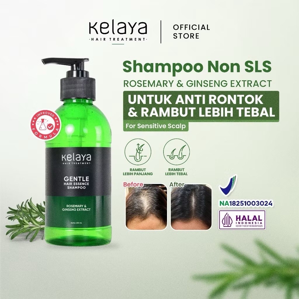 Shampo Kelaya Non SLS Rosemary & Ginseng extract