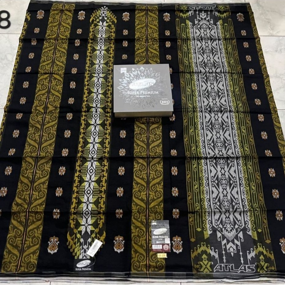 SARUNG ATLAS SUPER PREMIUM 970 MOTIF SONGKET GRADE SILVER