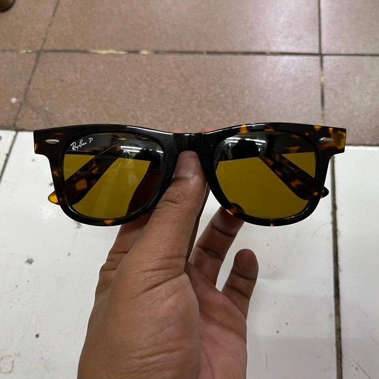 KACAMATA RAYBAN WAYFERER POLARIZED TORTOISE LENSA COKLAT