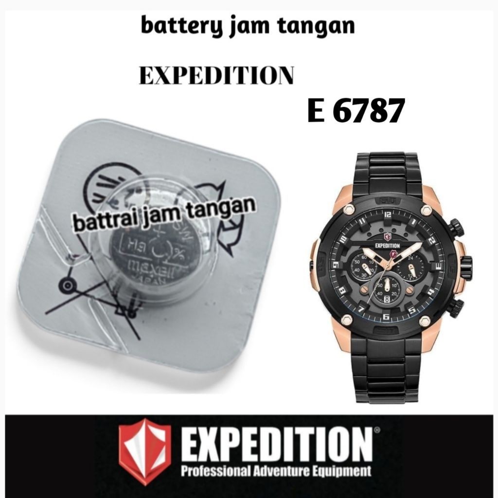 battrai jam tangan Expedition battrai pengganti e6787