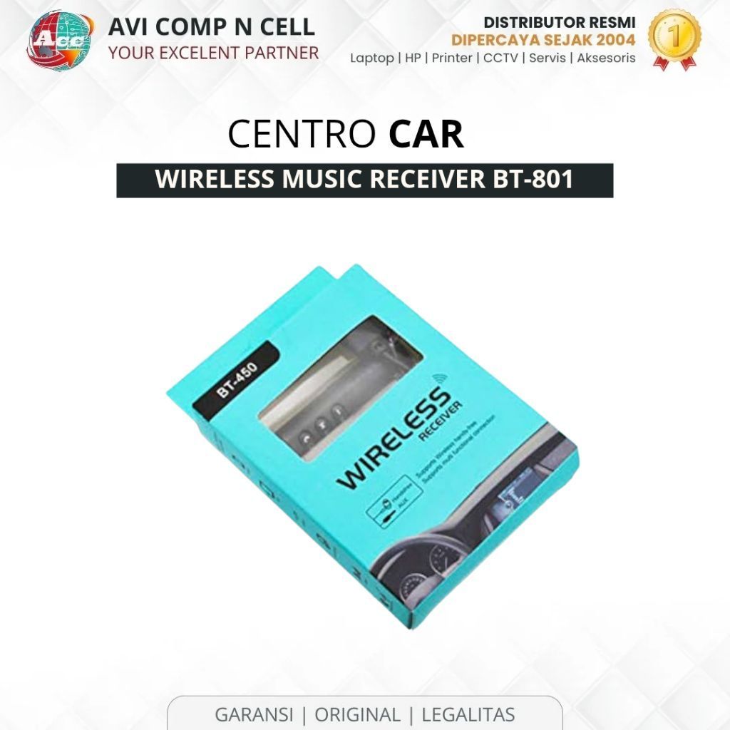 Centro Car Wireless Music Receiver BT-801 untuk Mobil