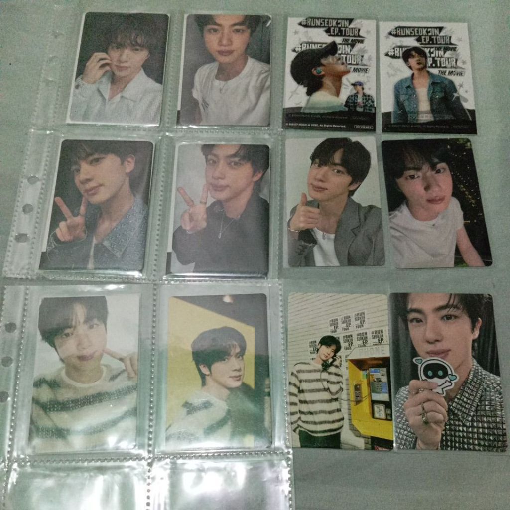 OFFICIAL PHOTOCARD POSTCARD CLEAR FILE JIN BTS RUN SEOKJIN EP TOUR THE MOVIE