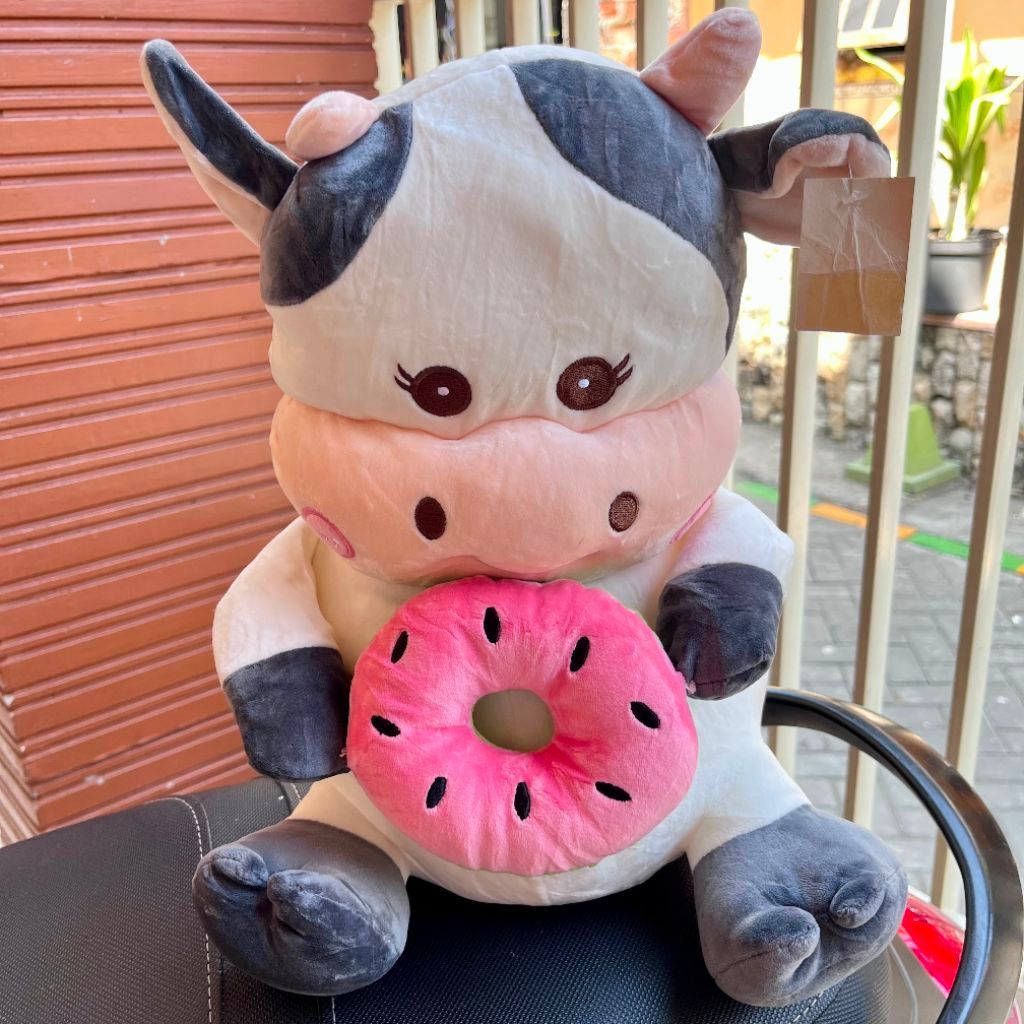 Boneka Sapi bahan miniso empuk import