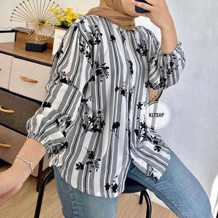 Diskon Ootd Kemeja Rayon Motif Kekinian - Kemeja Kancing Aktif - Kemeja Rayon Motif - Kemeja Casual 