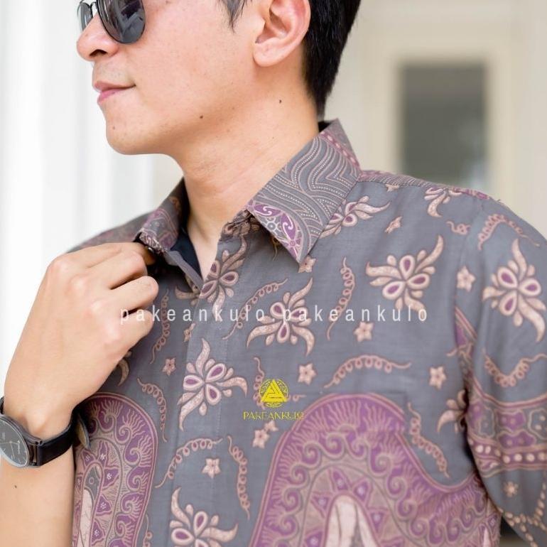 NEW ARRIVAL PAKEANKULO Batik Premium Pria Slimfit Motif Aswangga Lengan Pendek KEKINIAN