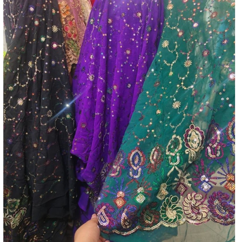Kain Sari India/Sari india bordir