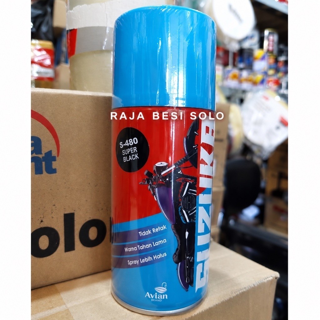 Cat Semprot Suzuka Super Black S-480 Suzuka Spray