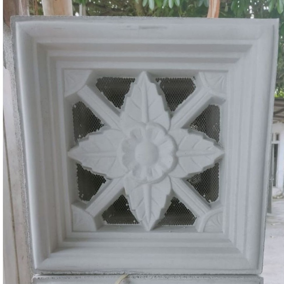 Cetakan Loster Beton Minimalis Bunga 25x25cm/cetakan loster fiber