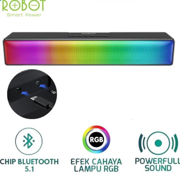 Fremontshop - Speaker Robot Rb580 Bluetooth 5.1 Soundbar Rgb Rb 580 Pengganti Rb480 Terbaru 